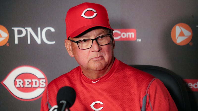 Cincinnati Reds manager Terry Francona speaks with the media after an Opening Day loss to the...