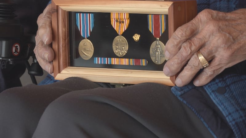 Seaman First Class Llano Bell enlisted in the Navy at 18 and was floating in the Pacific, not...