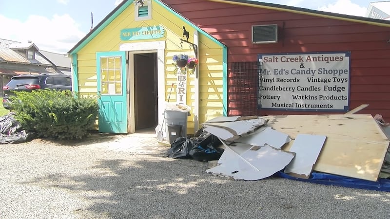 Several homes and businesses were left reeling after rounds of heavy storms brought rain and...