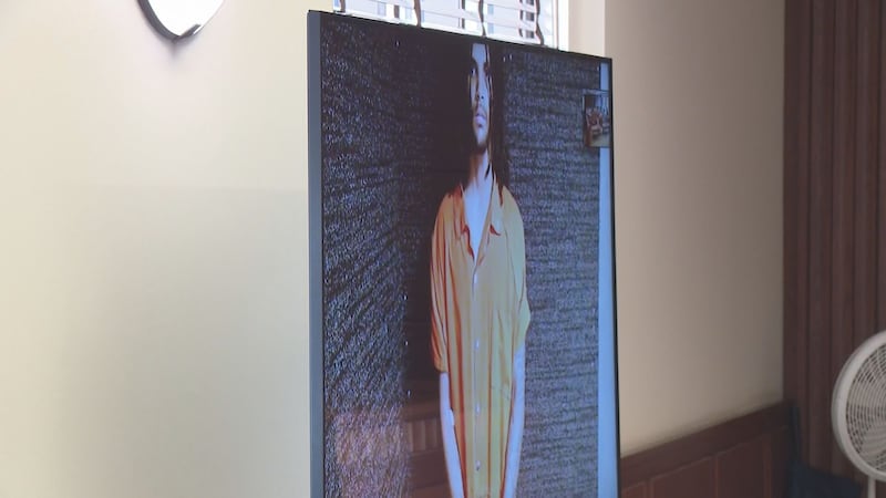 Jametrius Griffin appearing in court virtually during his arraignment Monday afternoon.