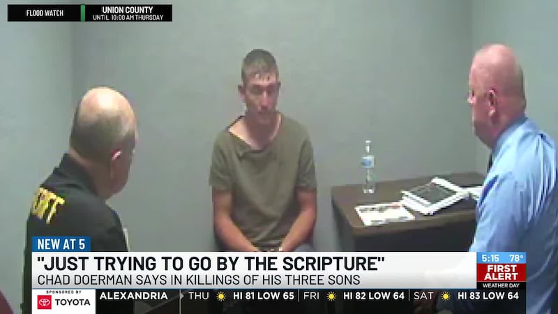 The day he killed his three sons and tried to kill two other family members, Chad Doerman said...