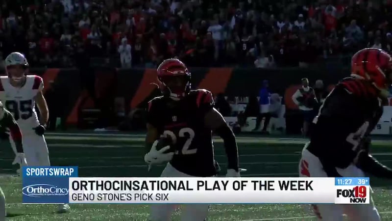OrthoCinsational Play of the Week: Geno Stone pick 6 vs Patriots